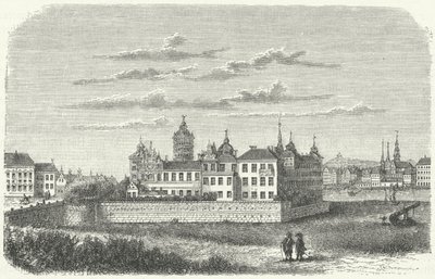 Královský palác ve Stockholmu v 17. století (rytina) od German School