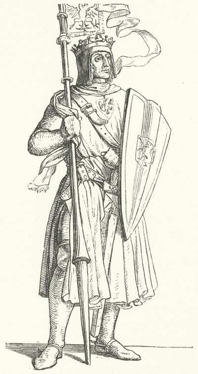 Rudolf Habsburský, král německý (rytina) od German School