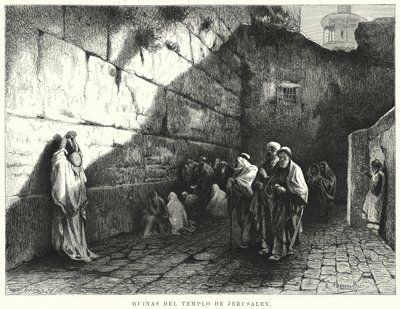 Ruiny jeruzalémského chrámu (litho) od German School