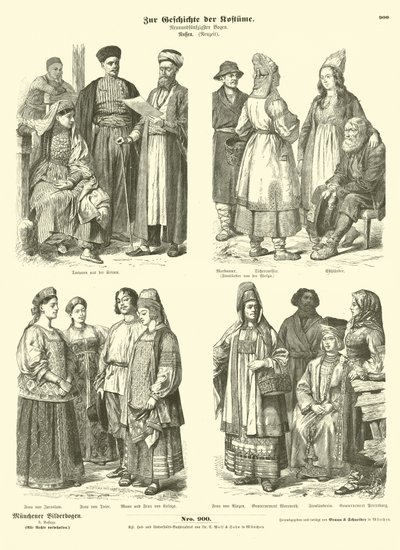 Ruské kostýmy, konec 19. století od German School