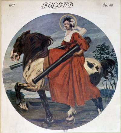 Saint Beard with Canons - in “” Jugend”” od German School