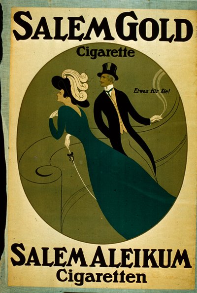 Reklama na zlatou cigaretu Salem od German School