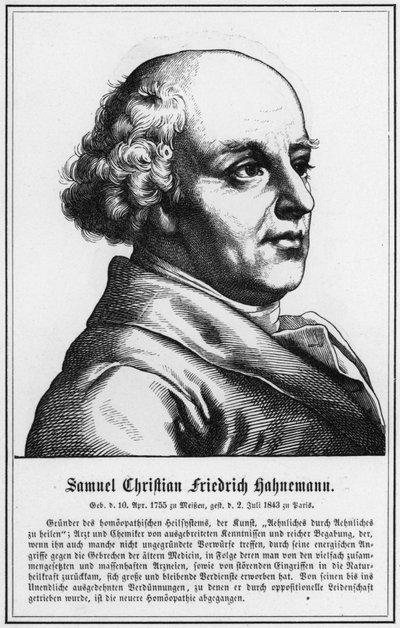 Samuel Christian Friedrich Hahnemann (rytina) od German School