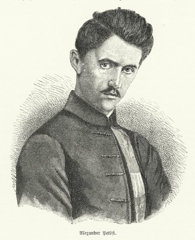 Krásný Petofi, maďarský básník (Litho) od German School