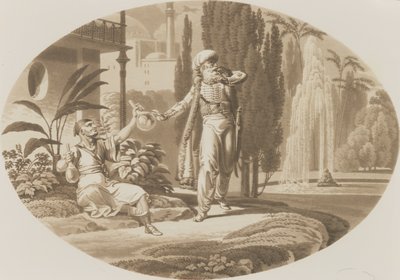Scéna z Figarovy svatby od Wolfganga Amadea Mozarta od German School