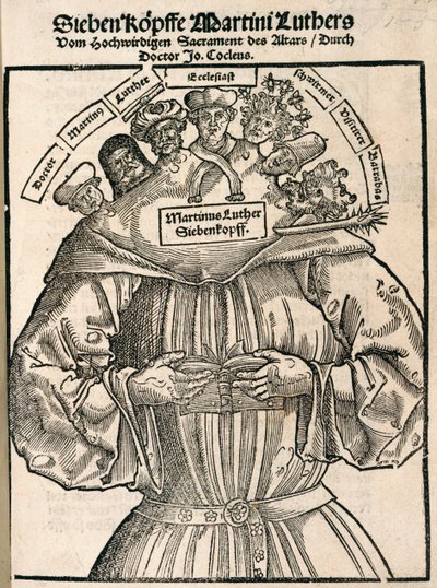 Sedmihlavý Martin Luther od German School