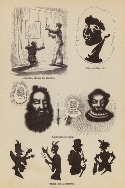 Hra stínů (rytina) od German School