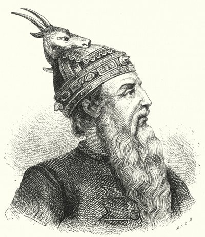 Skanderbeg, albánský šlechtic a vojenský velitel (rytina) od German School