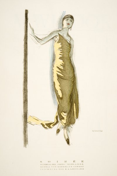 Soirée, ze Stylu, vyd. 1922 (šablonový tisk) od German School