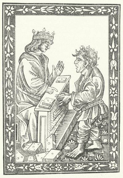 Solomon a Marcolf (rytina) od German School