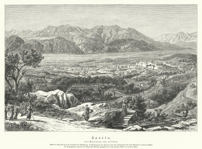 Sparta, starověké Řecko (rytina) od German School