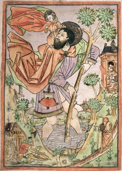 Sv. Kryštof: Němec, kolem roku 1470 od German School