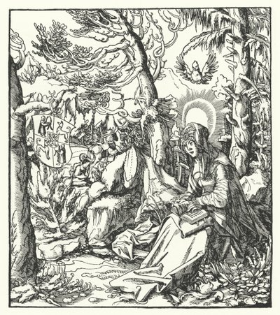 Svatá Ida Lotrinská (c1040-1113) (rytina) od German School