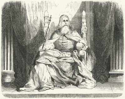 Štěpán I., král uherský (rytina) od German School