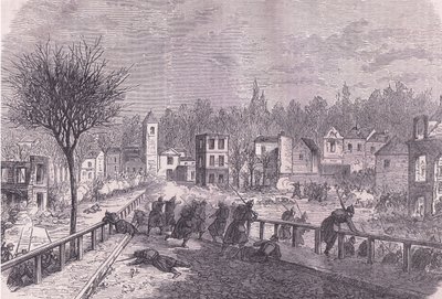 Taking of Brie-sur-Marne, 30. listopadu, Cassells Historie války mezi Francií a Německem vydaná Cassell and Company Limited, kolem roku 1890 (litho) od German School