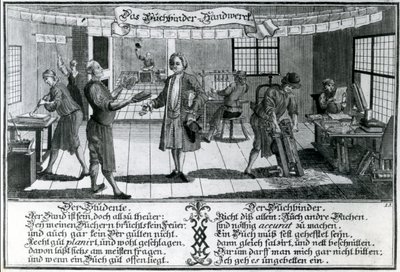 The Bookbinder (rytina) od German School