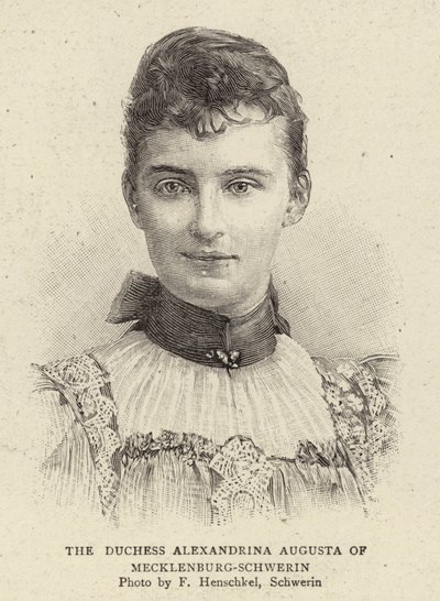 Vévodkyně Alexandrina Augusta z Meklenburska-Schwerinu od German School