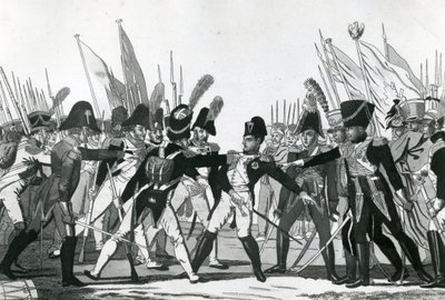 Konec Napoleona jako císaře od German School