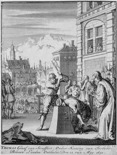 Poprava hraběte ze Straffordu (1593-1641) na Tower Hill, 12. května 1641 od German School