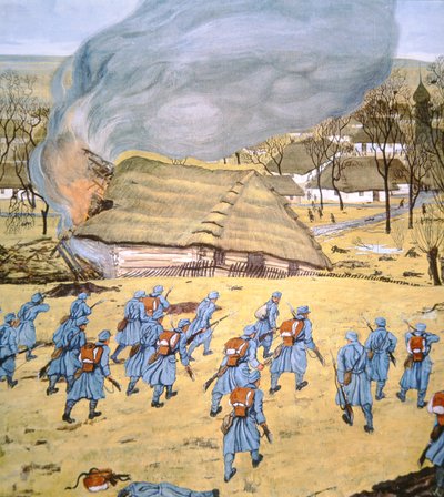První rakousko-uherský pluk Landsturm zaútočil na srbskou vesnici Stady Korciyan, 22. od German School
