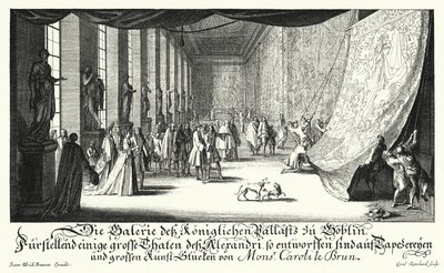 Galerie des Gobelins, Paříž (rytina) od German School