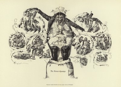 Obecné čerpadlo (litografie) od German School