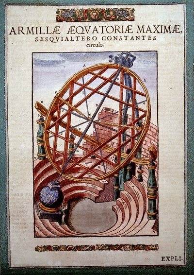 The Great Equatorial Armil in „Astronomy“ od Tycha Brahe (1546 – ​​​​​1601), Wandsbeck od German School