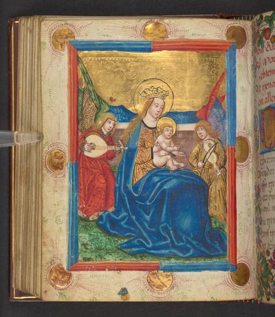 Madona pokory, Add. MS 24153, f.76v (tuš a barva na pergamenu) od German School