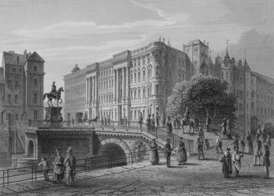 Královský palác, Berlín (ocelová rytina) od German School
