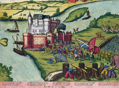 Obléhání Lovani a hrdinství Harmana Reutera proti španělským silám v roce 1571 (viz také 88468) od German School
