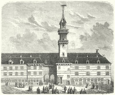 Původní Royal Exchange, Londýn (rytina) od German School