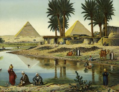 Pyramidy v Gizeh (chromolit) od German School