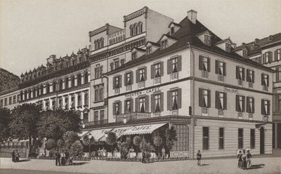 Divadelní kavárna, Goldner Schild (litho) od German School
