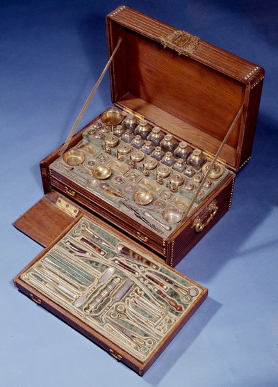 Sada cestovní chirurgie a lékárny. 1640. Augsburg. Dekorativní umění, Paříž. od German School