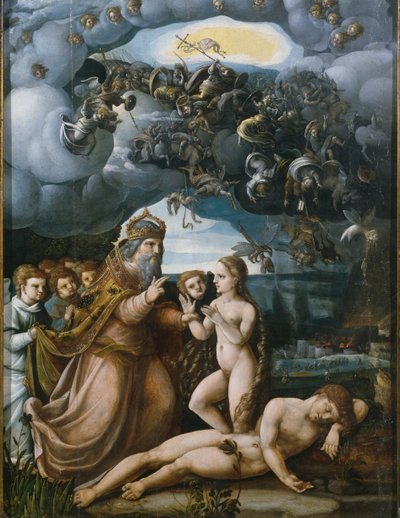 Triptych Stvoření, Stvoření Evy, střední panel (viz také 346194, 346197) od German School