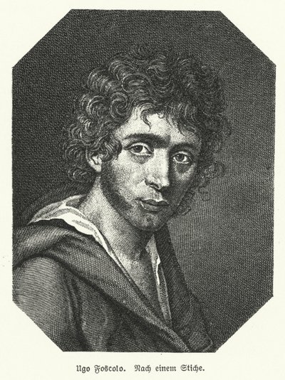 Ugo Foscolo, italský básník; voják a revolucionář (litho) od German School