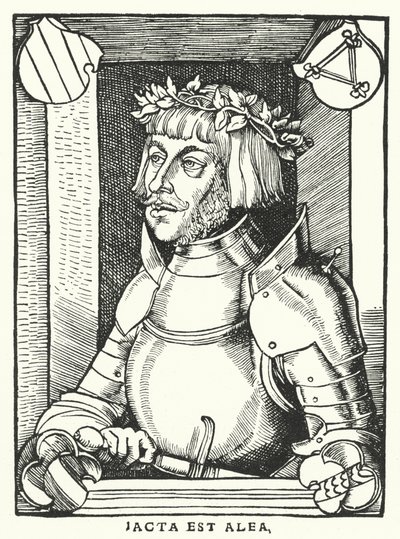 Ulrich von Hutten , německý učenec, básník, satirik a protestantský reformátor (rytina) od German School