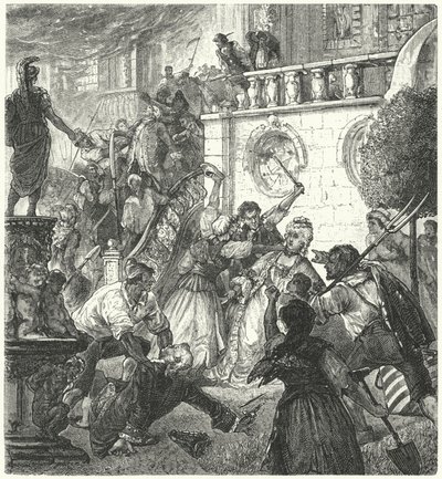 Povstání rolníků za Francouzské revoluce (rytina) od German School