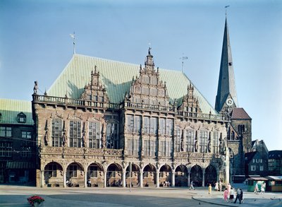 Pohled na radnici, postavená 1405-09 od German School