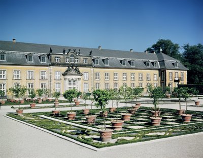 Pohled na oranžerii Herrenhausen, postavená 1720-23 od German School