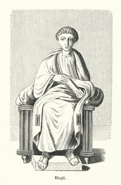 Virgil, římský básník (rytina) od German School