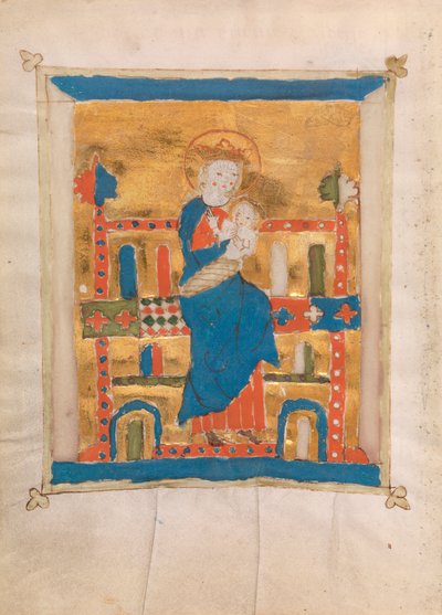 Panna a dítě, 1400 (wc na pergamenu) od German School