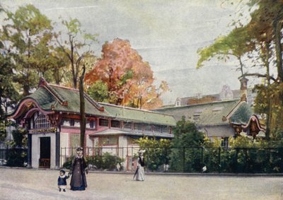Brouzdaliště pro ptáky, Berlínská zoologická zahrada, Německo (barevné lito) od German School
