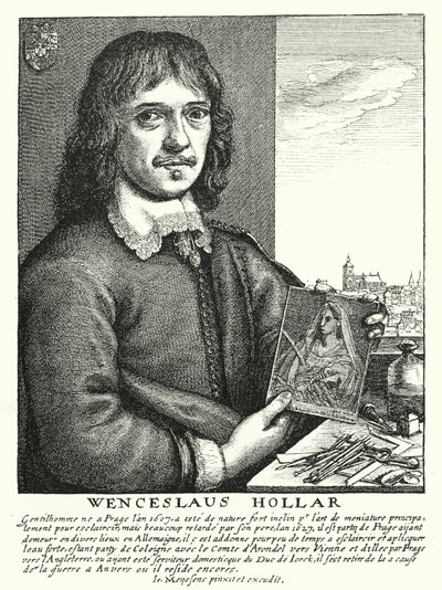 Václav Hollar, český kreslíř, lept a ilustrátor (rytina) od German School