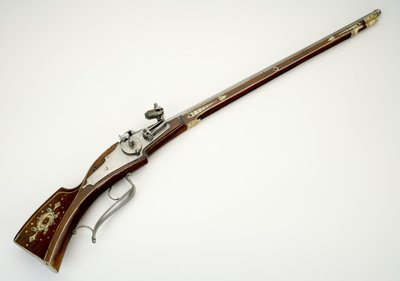 Karabina se zámkem pro osobní gardu (Trabanten) Wolfa Dietricha von Raitenau, knížete-biskupa ze Salzburgu, kolem roku 1590 (ocel, mosaz, kost, železo a dřevo) od German School