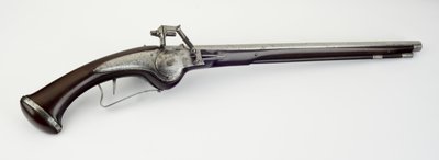 Wheel-Lock Holster Pistol, c.1625-50 (ocel, železo a ořechové dřevo) od German School