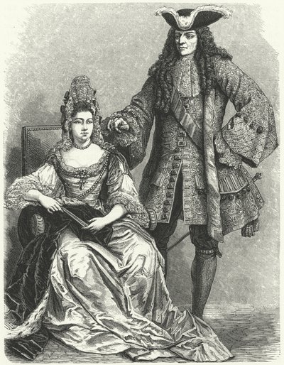 William III a Marie II, král a královna Anglie (rytina) od German School