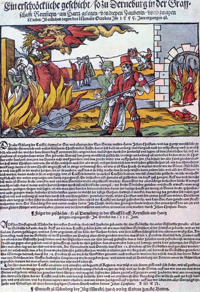 Čarodějnice upáleny v Derneburgu v roce 1555 od German School