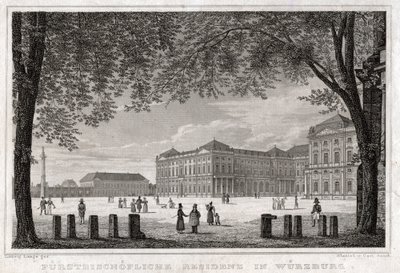 Würzburg. (rytina, cca 1850) od German School