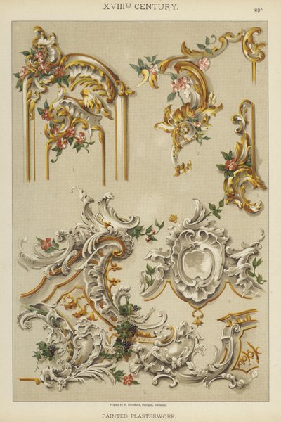 XVIII. století, Malované sádry (barevné lito) od German School